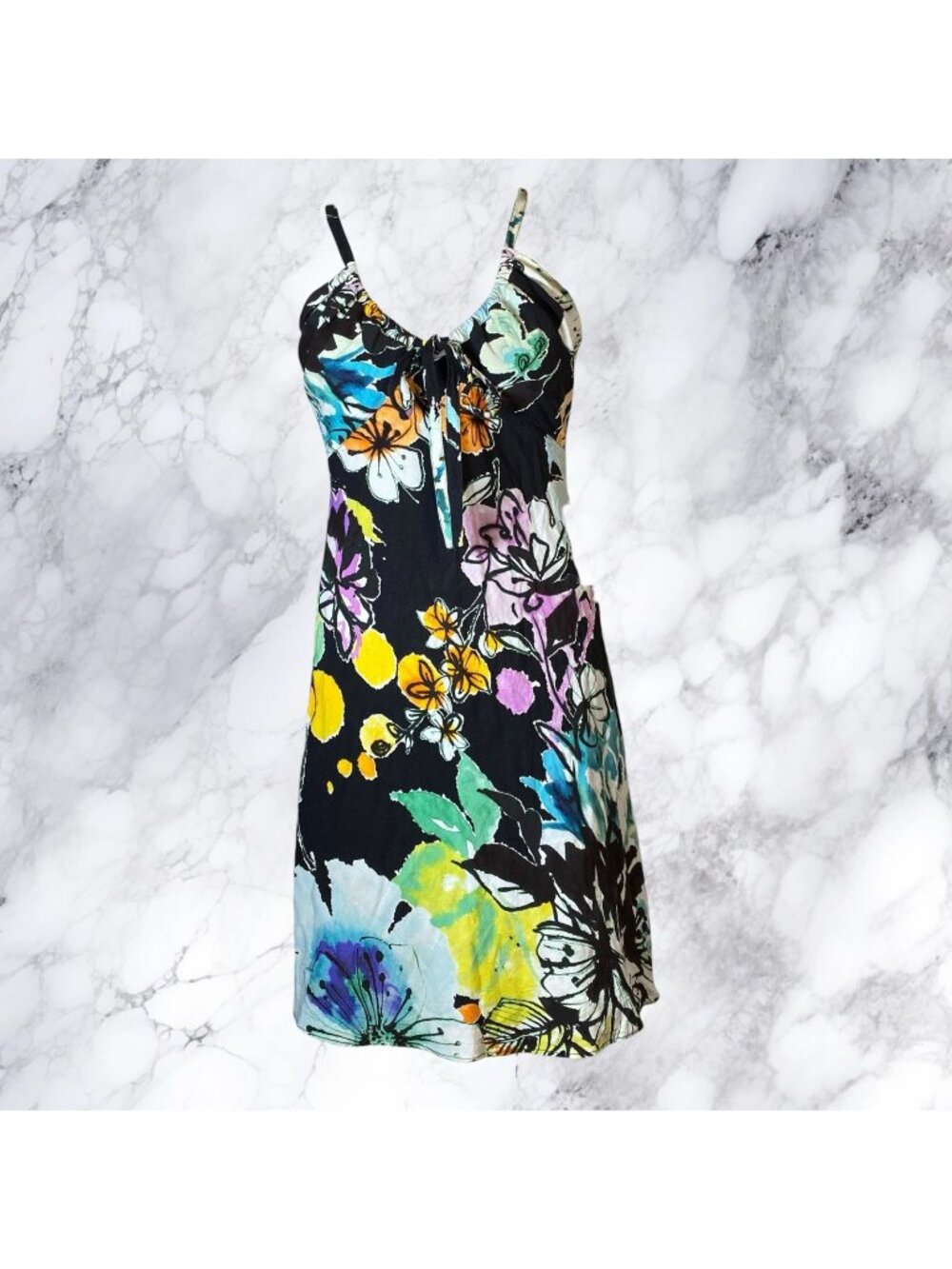 Jam’s World Tropical Print Floral Tie Dye Dress